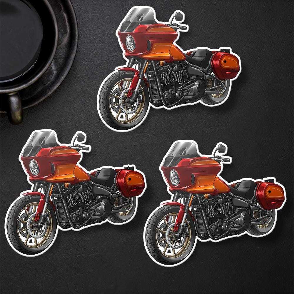 Harley-Davidson Low Rider ST El Diablo 2022 Inspired Stickers - Set of 3 Biker Motorcycle Decals