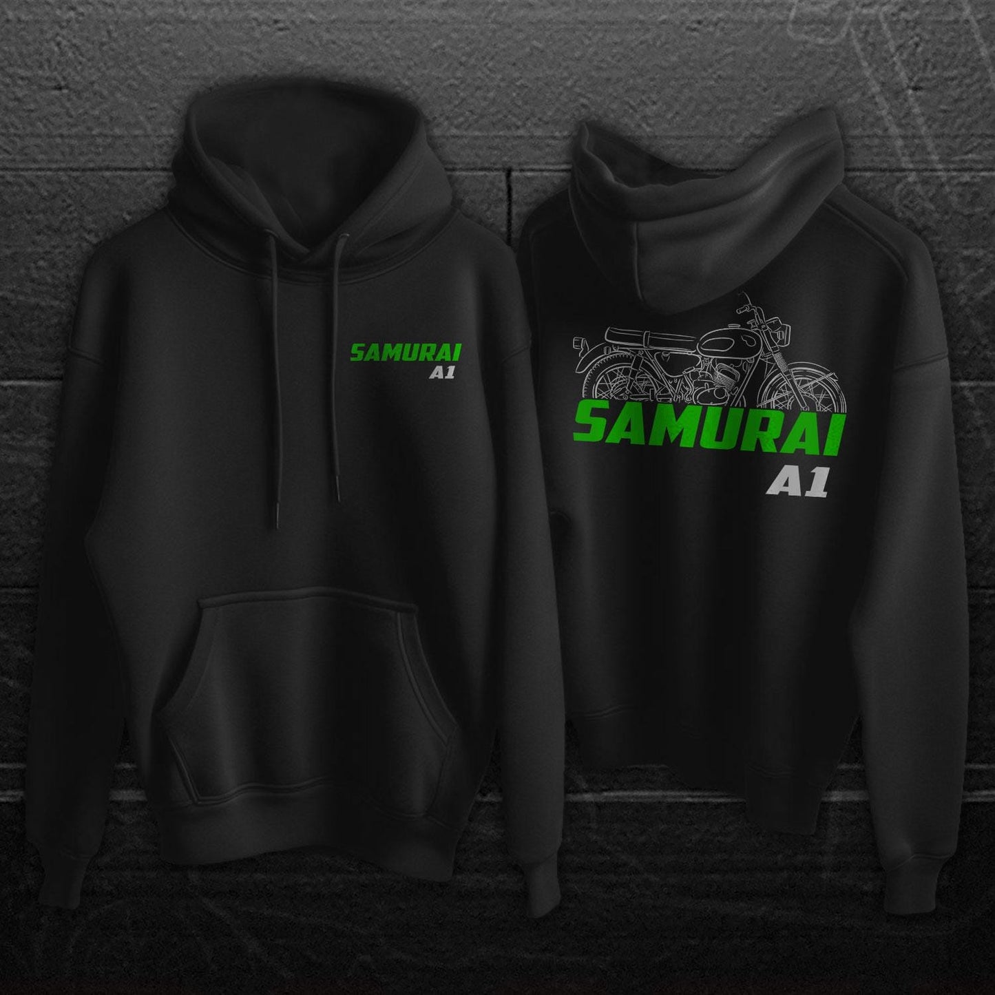 Kawasaki A1 Samurai 1967 - 1971 Hoodie - Motorcycle Sweatshirt for Riders