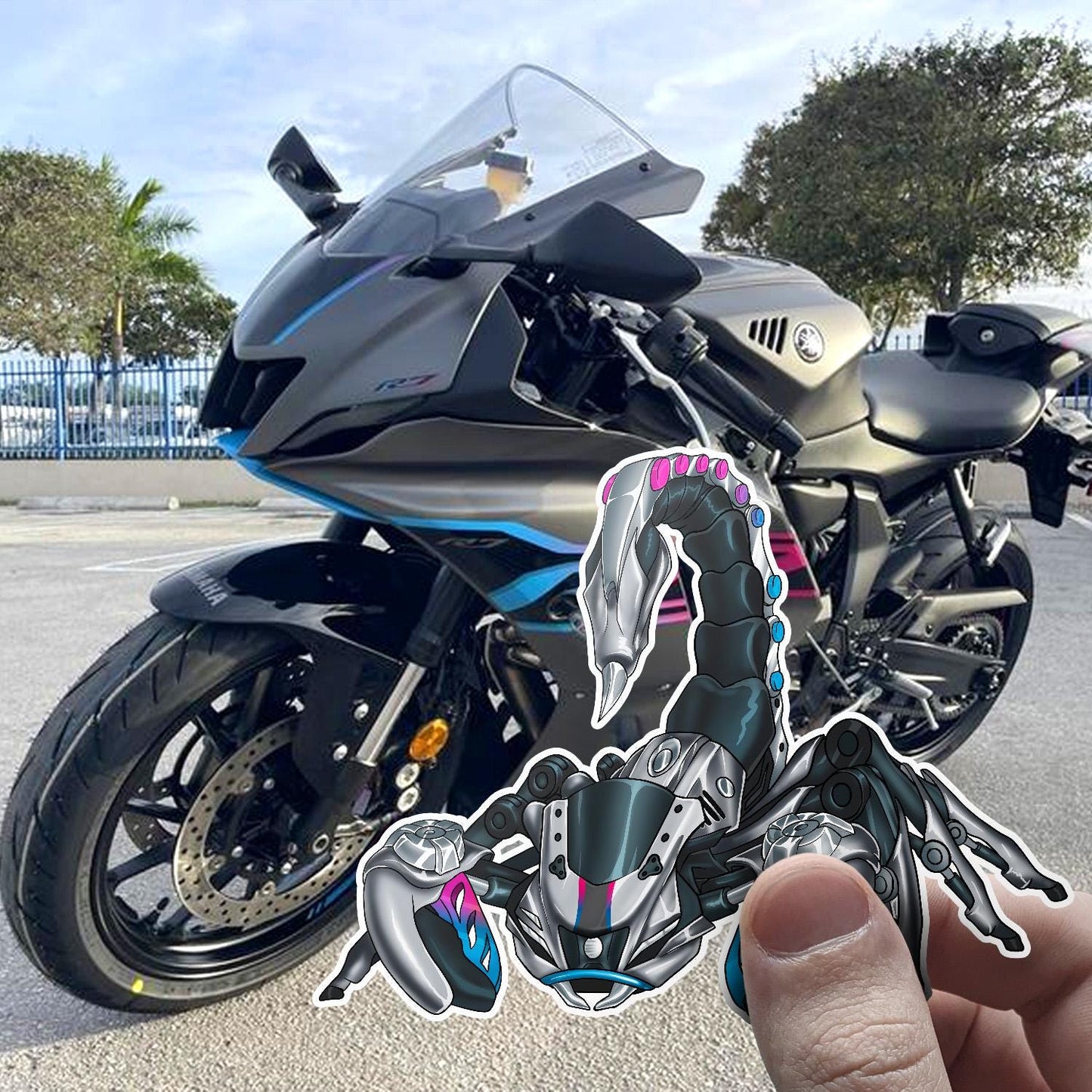 Yamaha YZF-R7 2022-24 Inspired Stickers - Set of 3 Motorcycle Decals for Riders