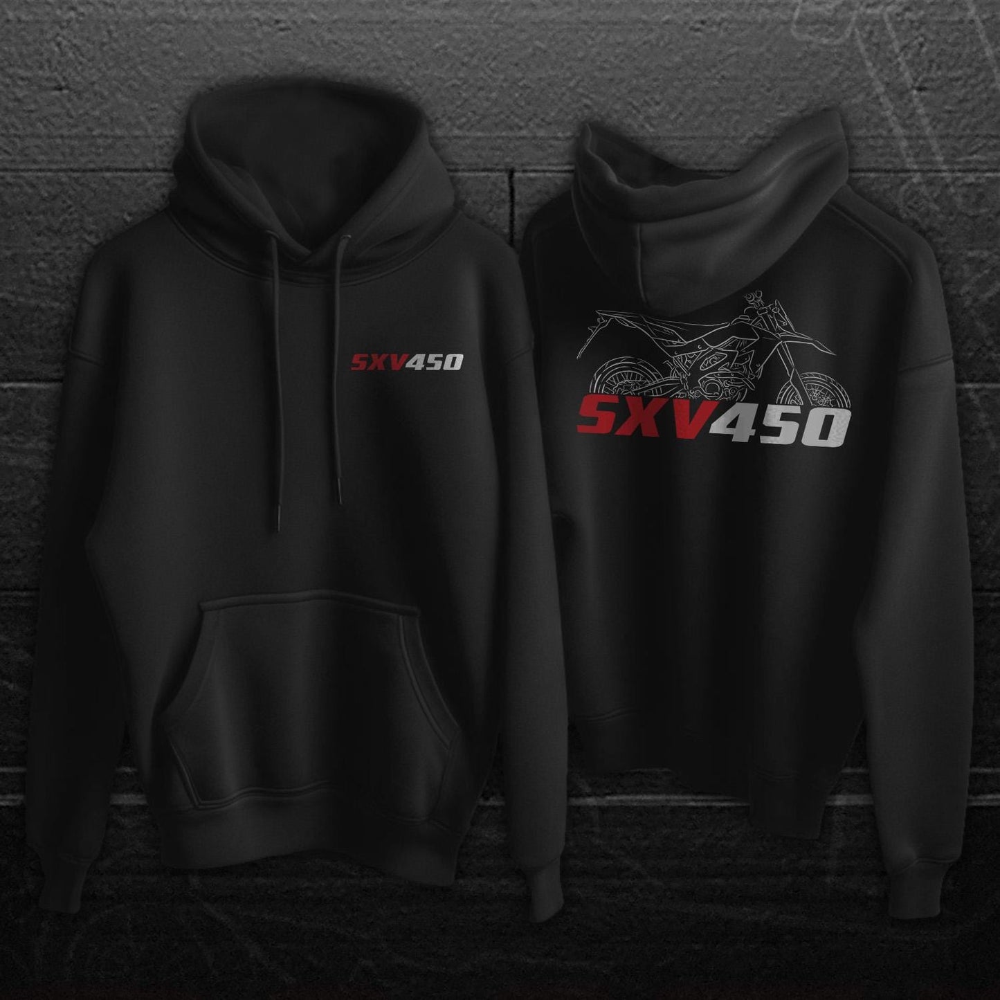 Aprilia SXV 450 Inspired Hoodie - Motorcycle Sweatshirt for Riders