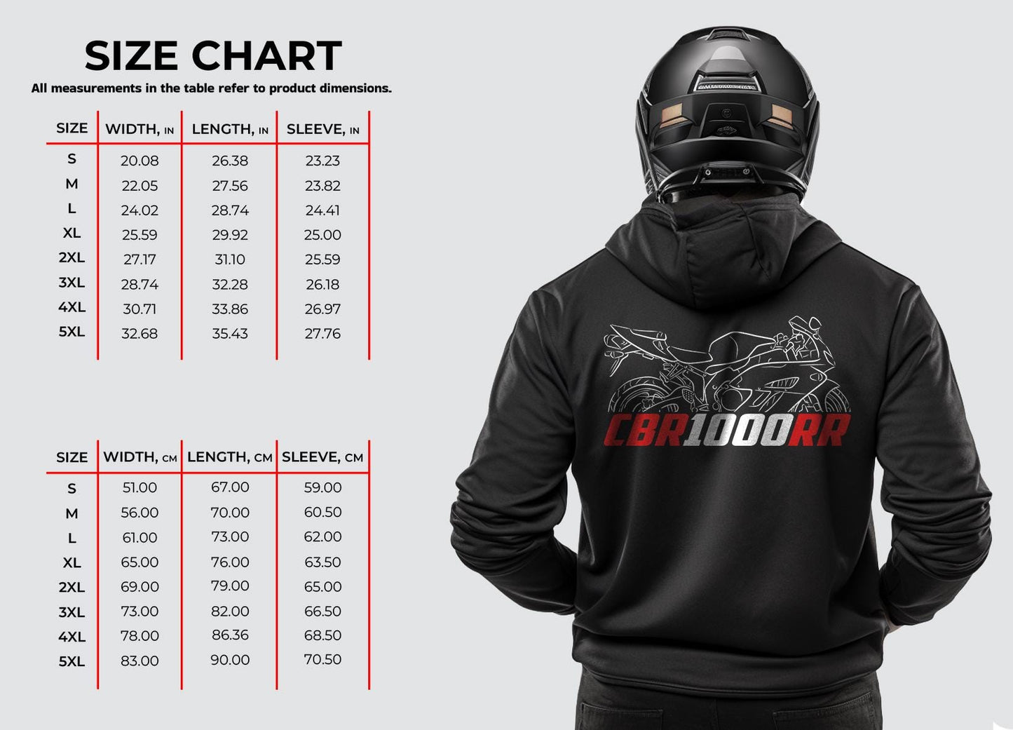 Honda CBR1000RR Inspired Hoodie - Motorcycle Sweatshirt