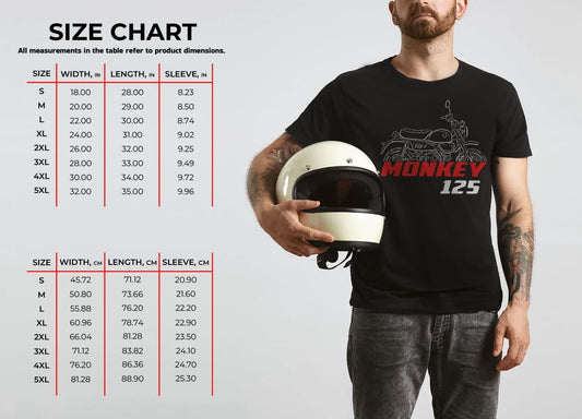 Honda Monkey 125 Inspired T-Shirt - Motorcycle Tee Shirt for Riders