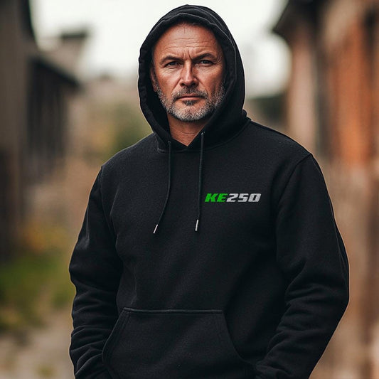 Kawasaki KE250 Inspired Hoodie - Motorcycle Sweatshirt for Riders