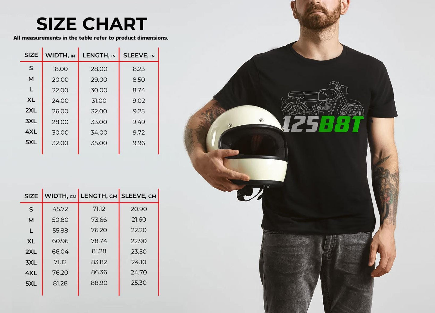 Kawasaki B8T 125 1965 Inspired T-Shirt - Motorcycle Tee Shirt for Riders