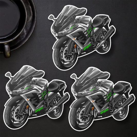 Kawasaki Ninja ZX-14R 2022-24 Stickers - Set of 3 Motorcycle Decals for Riders