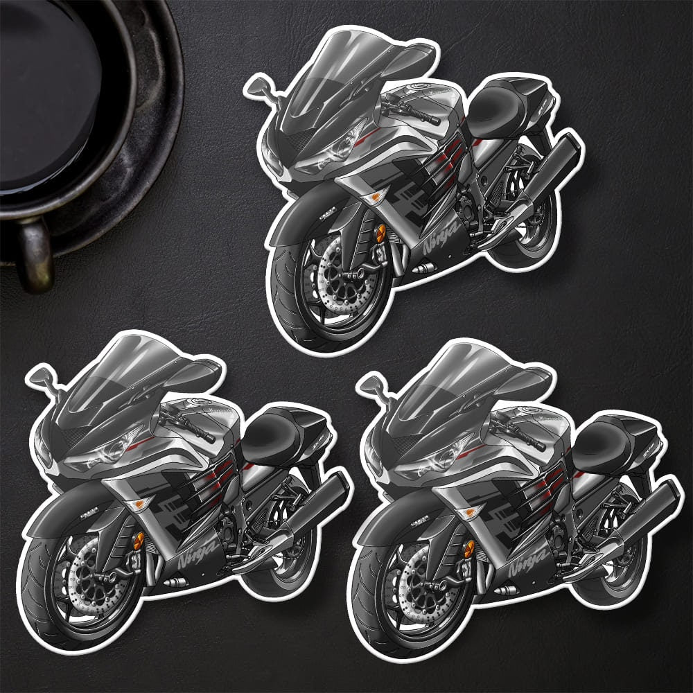 Kawasaki Ninja ZX-14R 2022-24 Stickers - Set of 3 Motorcycle Decals for Riders