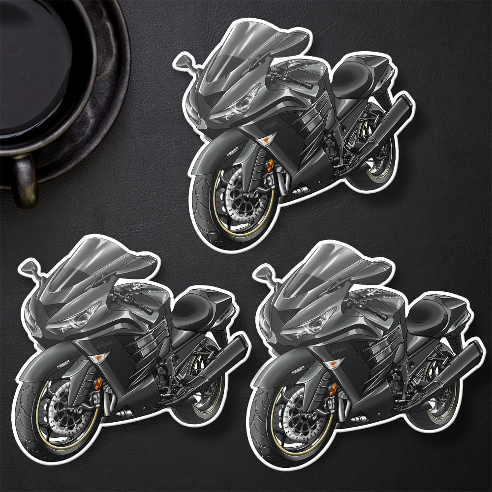 Kawasaki Ninja ZX-14R 2014-16 Stickers - Set of 3 Motorcycle Decals for Riders