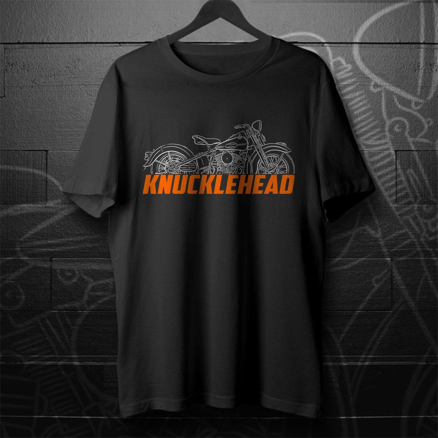 Harley-Davidson E | EL | F & FL 1936 - 1947 (Knucklehead) Inspired T-Shirt - Biker Motorcycle Tee Shirt
