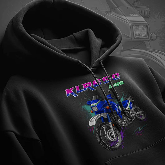 Kawasaki KLR 650 A 1987-93 Hoodie - Motorcycle Sweatshirt for Riders