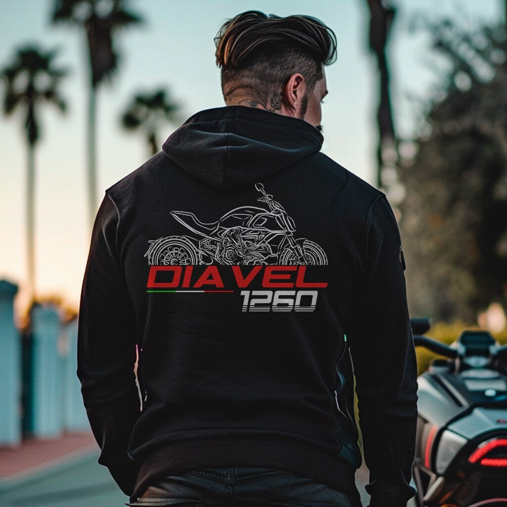 Ducati Diavel 1260 Inspired Hoodie - Motorcycle Sweatshirt for Riders