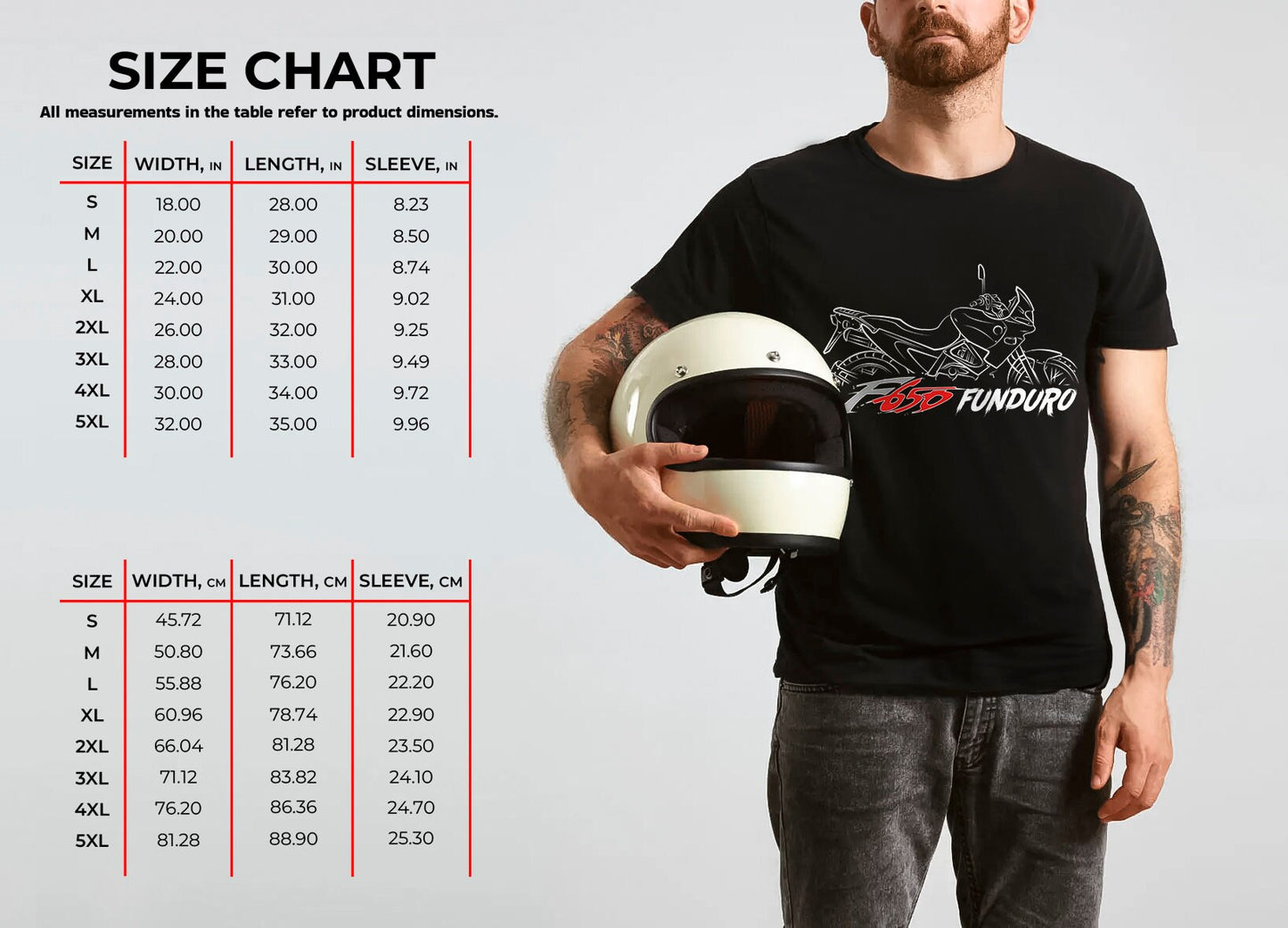 BMW F650 Funduro T-Shirt - Motorcycle Tee Shirt for Riders