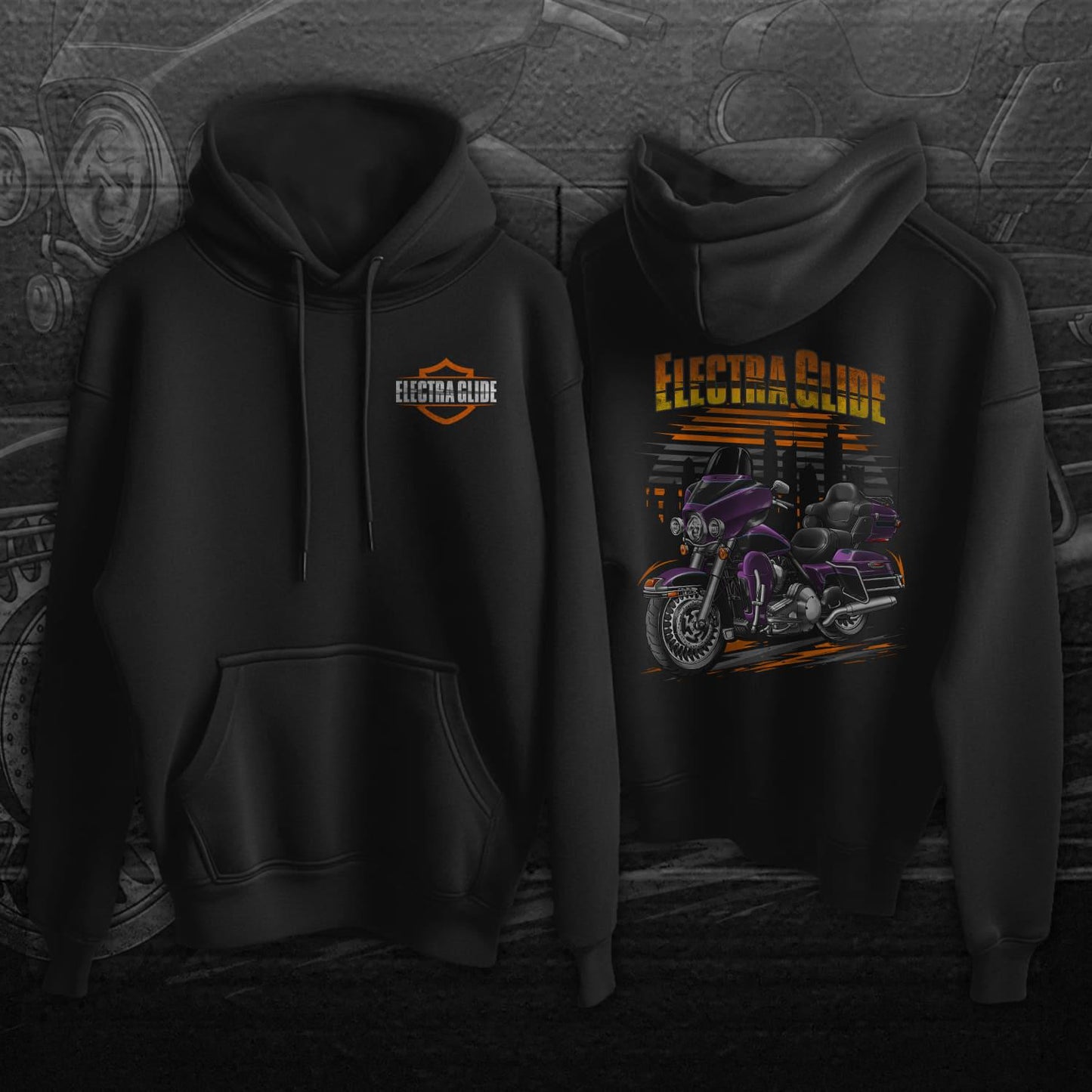 Harley Electra Glide Ultra Classic FLHTCU & FLHTCUI 2011 Inspired Hoodie - Biker Motorcycle Sweatshirt