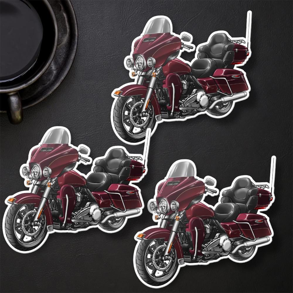 Harley Electra Glide Ultra Classic FLHTCU & FLHTCUI 2015 Inspired Stickers - Set of 3 Biker Motorcycle Decals