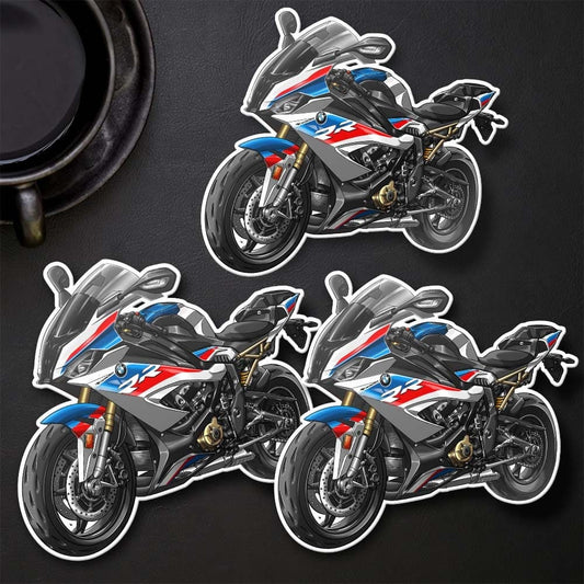 BMW S1000RR 2019-22 Stickers - Set of 3 Motorcycle Decals for Motorrad Riders