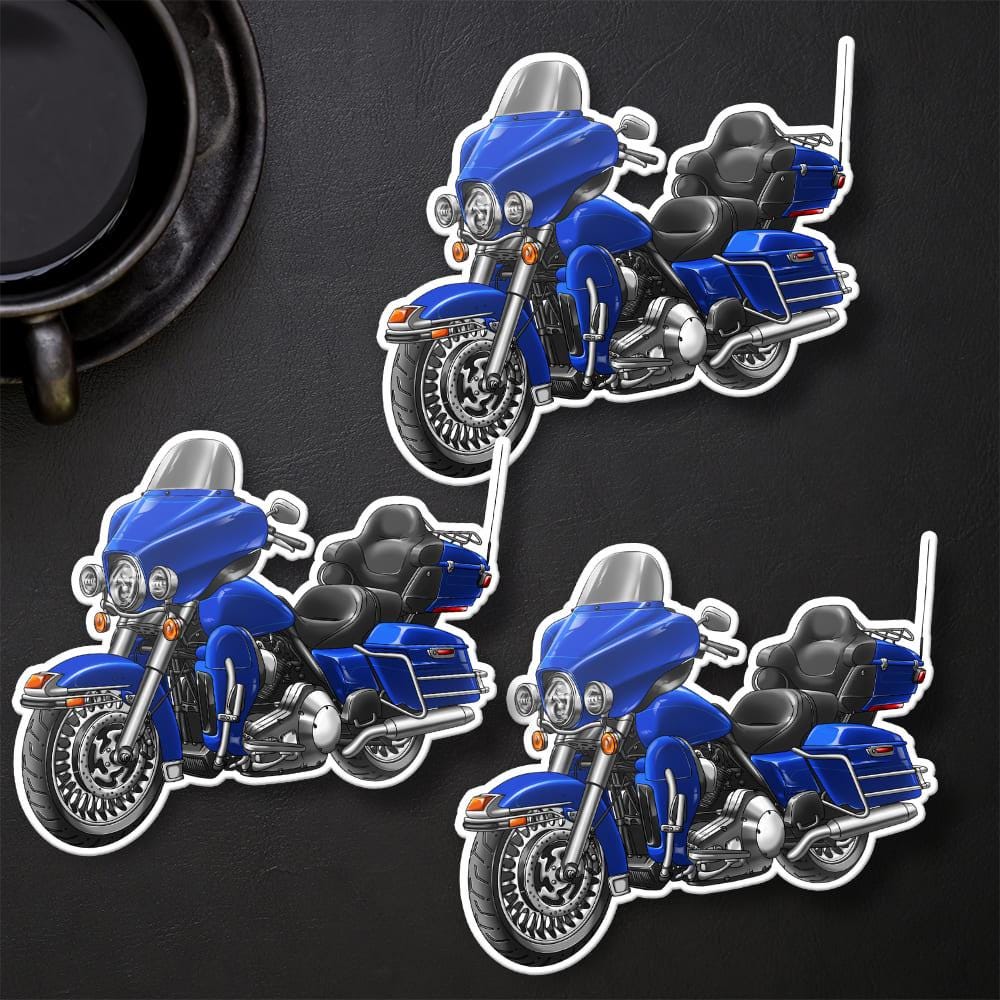 Harley Electra Glide Ultra Classic FLHTCU & FLHTCUI 2009-10 Inspired Stickers - Set of 3 Biker Motorcycle Decals