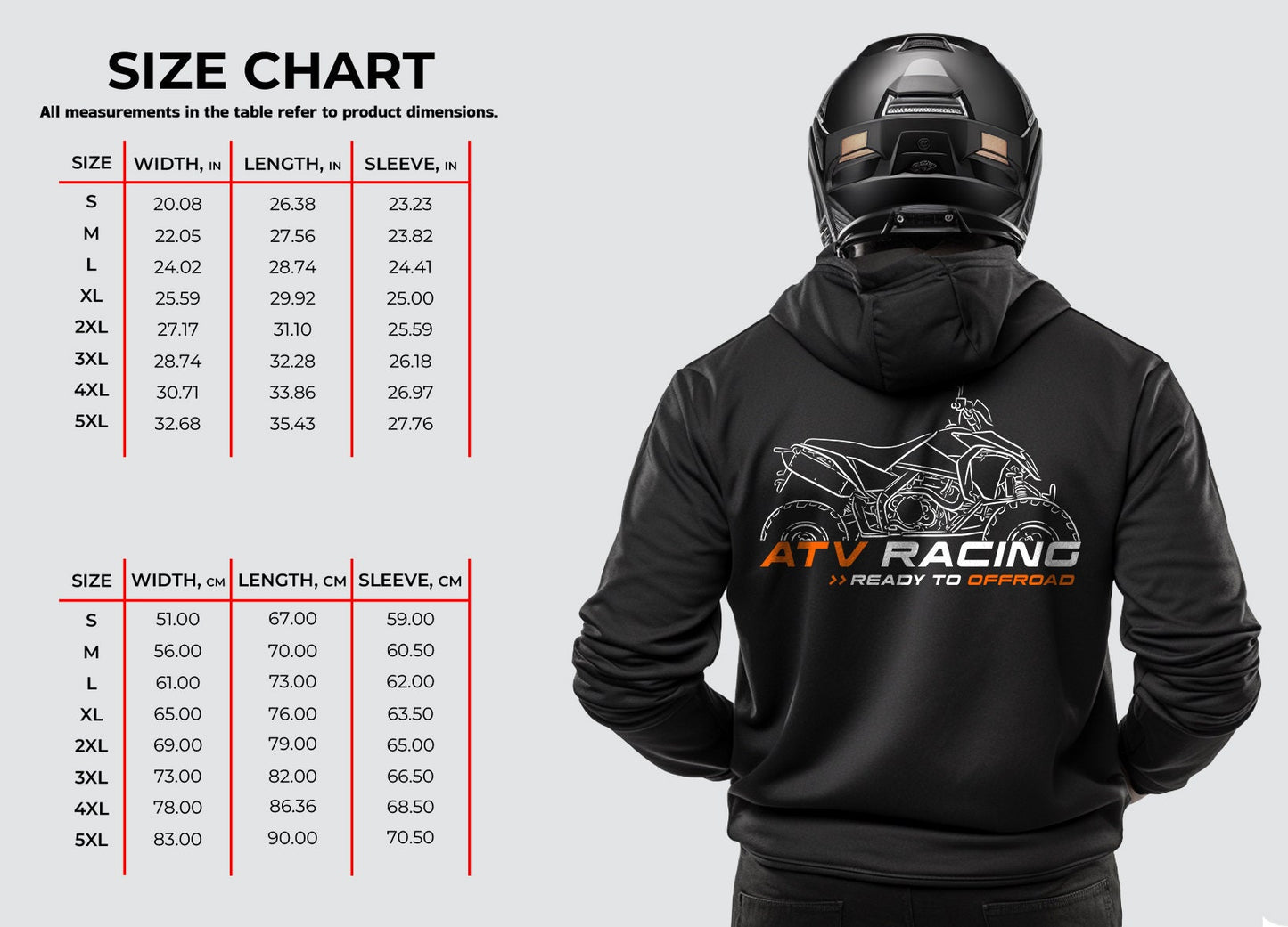 KTM 525 XC Hoodie - ATV Sweatshirt for 4-Wheel Riders