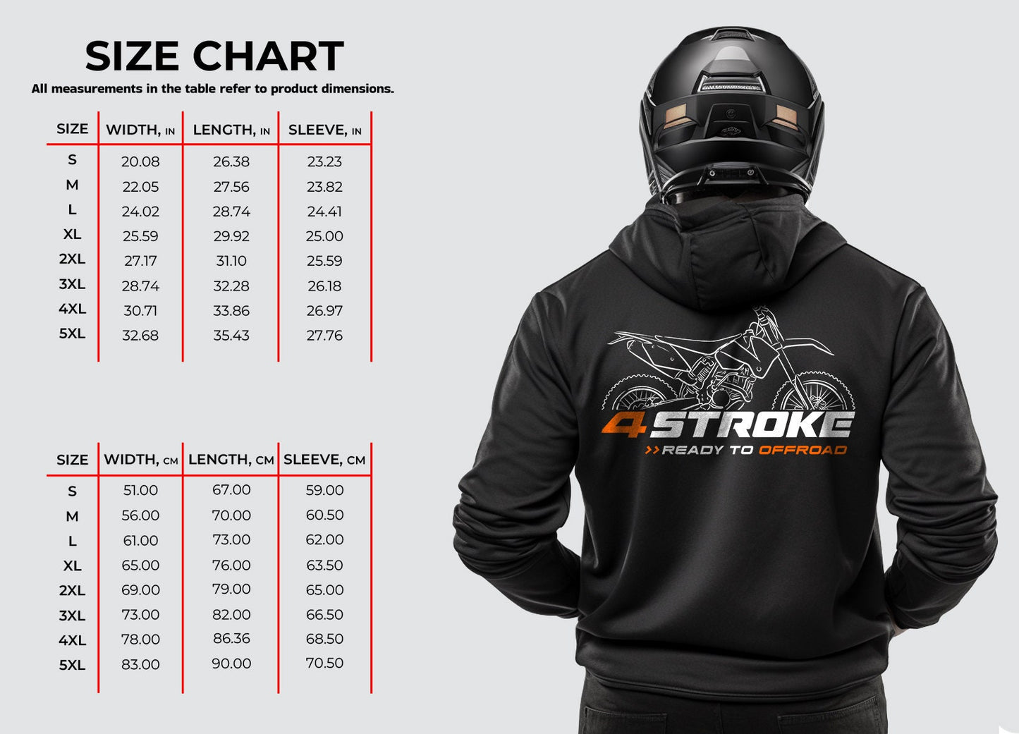 KTM 250 EXC-F Hoodies - Motorcycle Sweatshirt for Riders