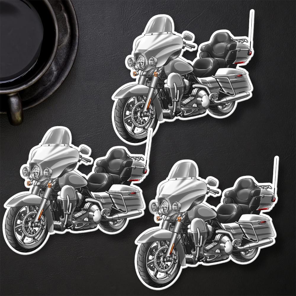 Harley Electra Glide CVO Ultra Classic FLHTCUSE 2006-08 Inspired Stickers - Set of 3 Motorcycle Decals for Bikers