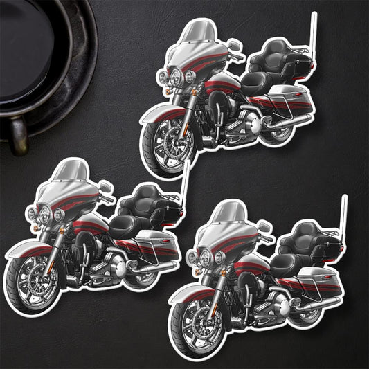 Harley Electra Glide CVO Ultra Classic FLHTCUSE 2006-08 Inspired Stickers - Set of 3 Motorcycle Decals for Bikers
