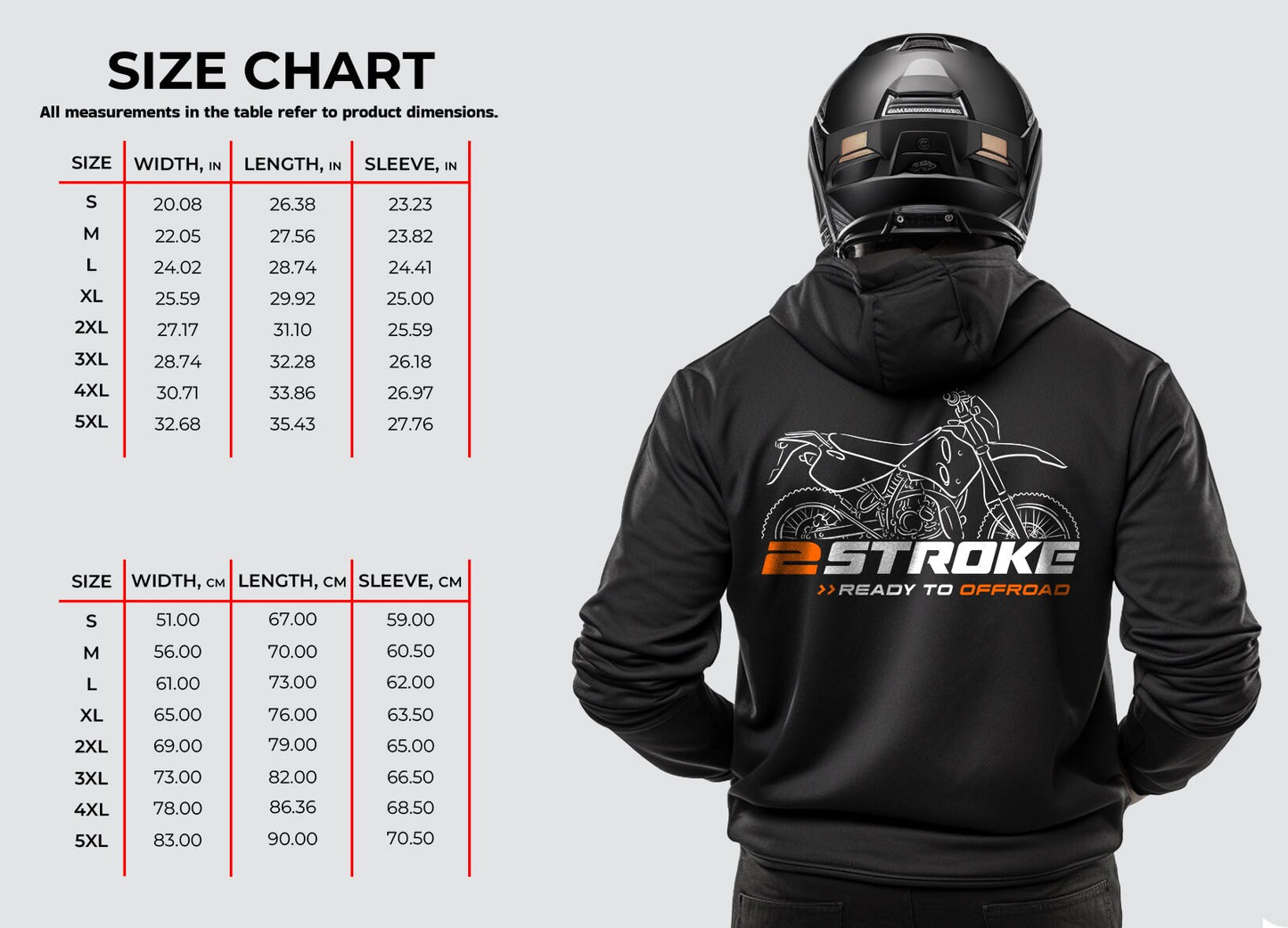 KTM 125 EGS Hoodie - Motorcycle Sweatshirt for Enduro Riders