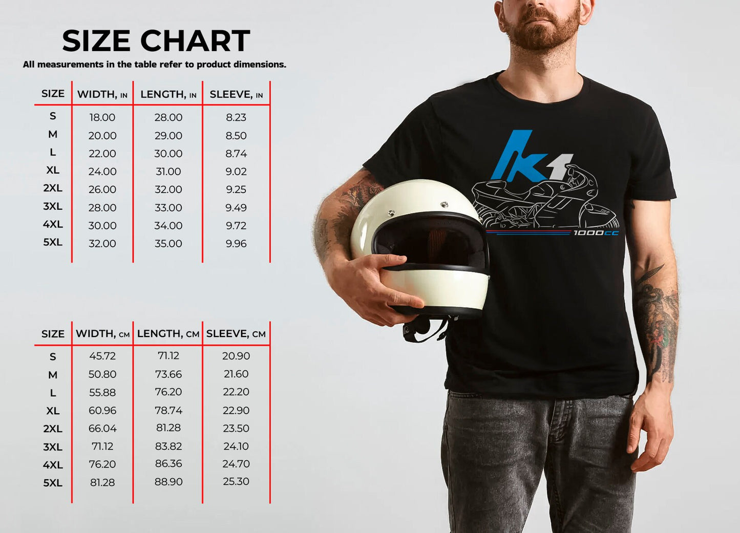 BMW K1 T-Shirt - Motorcycle Tee Shirt for Motorrad Riders