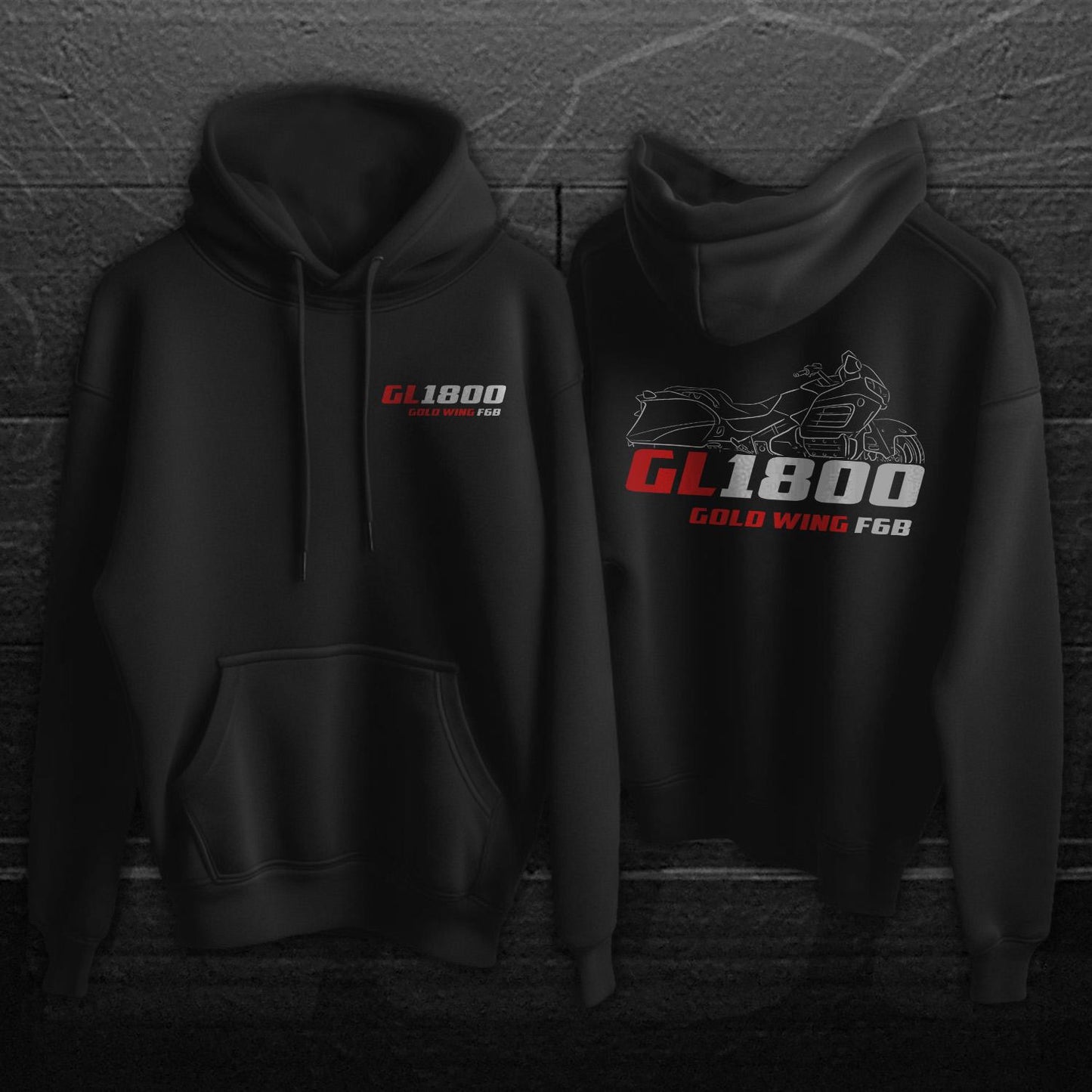 Honda GL 1800 Gold Wing Inspired Hoodie - Motorcycle Sweatshirt for Riders