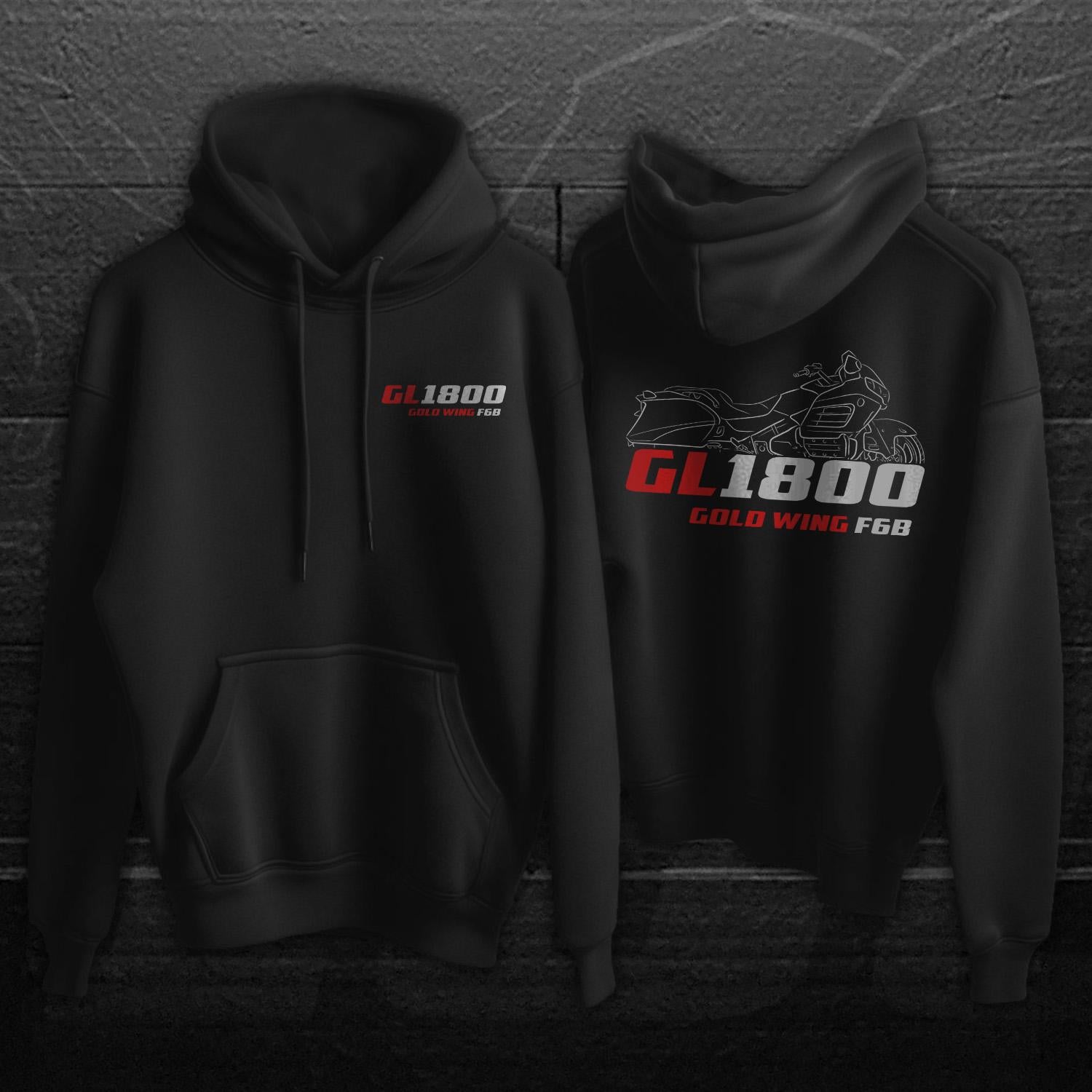 Honda GL 1800 Gold Wing Inspired Hoodie - Motorcycle Sweatshirt for Riders