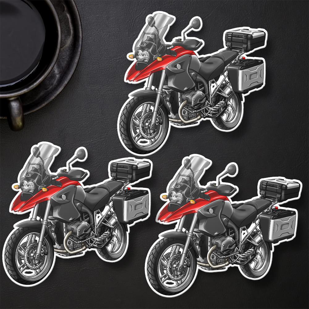BMW R1200 GS 2004-07 Stickers - Set of 3 Motorcycle Decals for ADV Riders