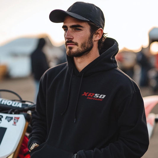 Honda XR50 Motard 2006 Inspired Hoodie - Motorcycle Sweatshirt for Riders