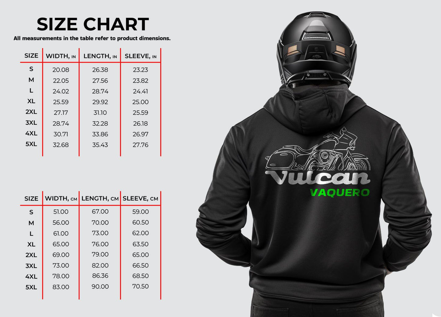 Kawasaki Vulcan 1700 Vaquero VN1700 2011-24 Inspired Hoodie - Motorcycle Sweatshirt for Riders