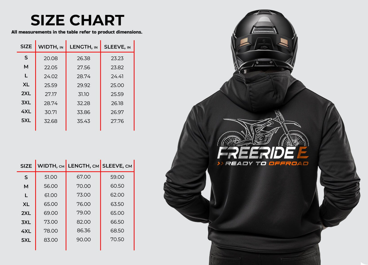 KTM Freeride E Hoodie - Motorcycle Sweatshirt for Riders