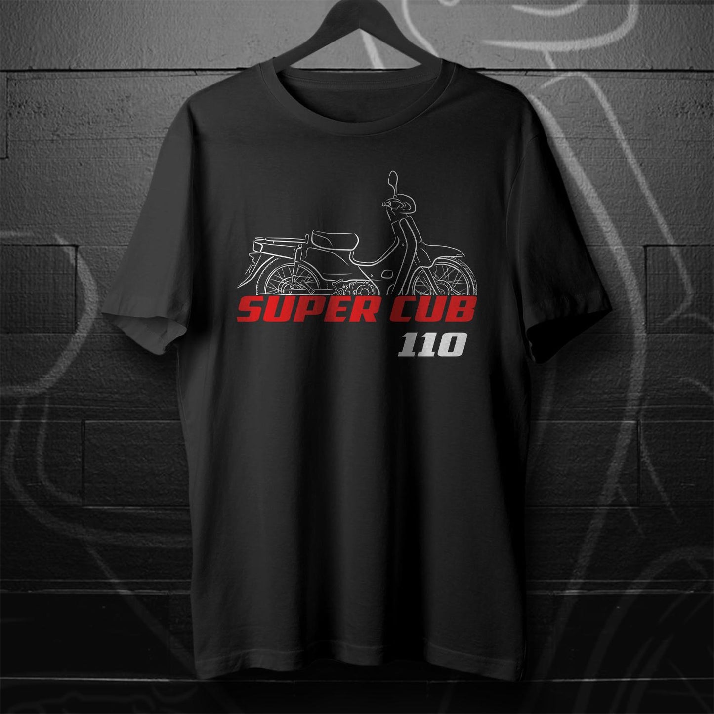Honda Super Cub 110 Inspired T-Shirt - Motorcycle Tee Shirt for Riders