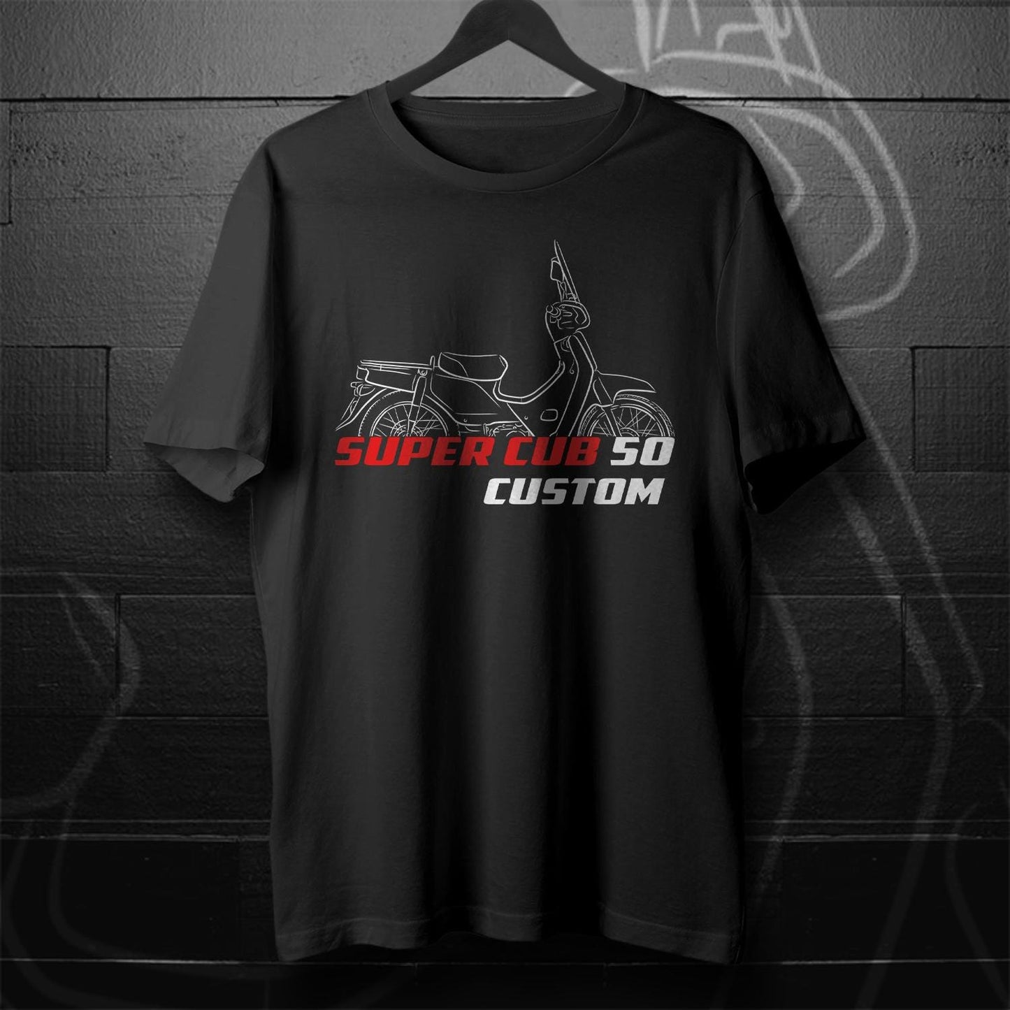Honda Super Cub 50 Inspired T-Shirt - Motorcycle Tee Shirt for Riders