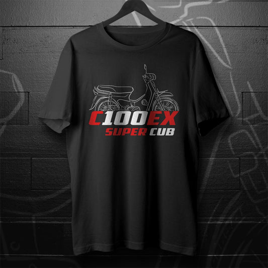 Honda C100EX Super Cub Inspired T-Shirt - Motorcycle Tee Shirt for Riders