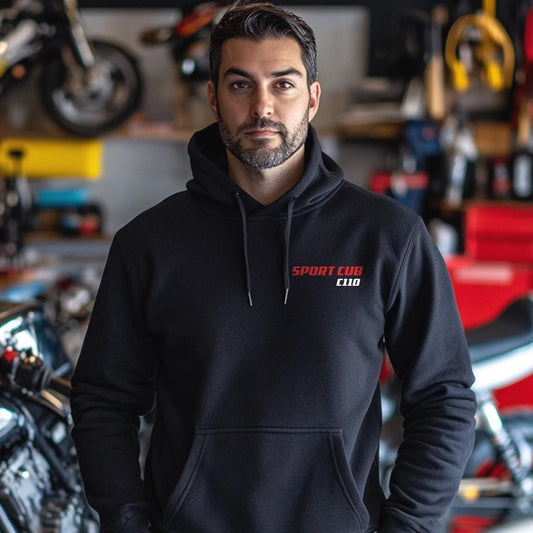 Honda C110 Super Sports Cub 50 Inspired Hoodie - Motorcycle Sweatshirt for Riders