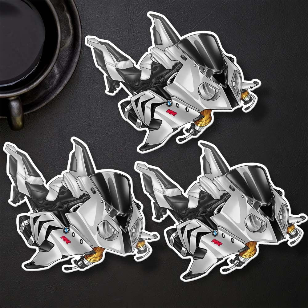 BMW S1000RR Stickers - Set of 3 Motorcycle Decals for Motorrad Riders