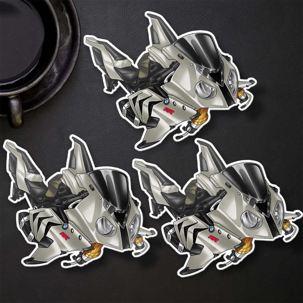 BMW S1000RR Stickers - Set of 3 Motorcycle Decals for Motorrad Riders