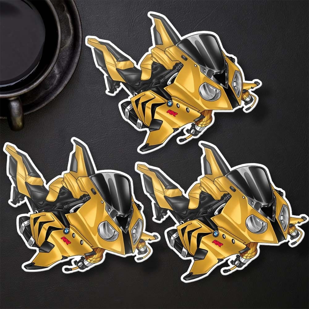 BMW S1000RR Stickers - Set of 3 Motorcycle Decals for Motorrad Riders