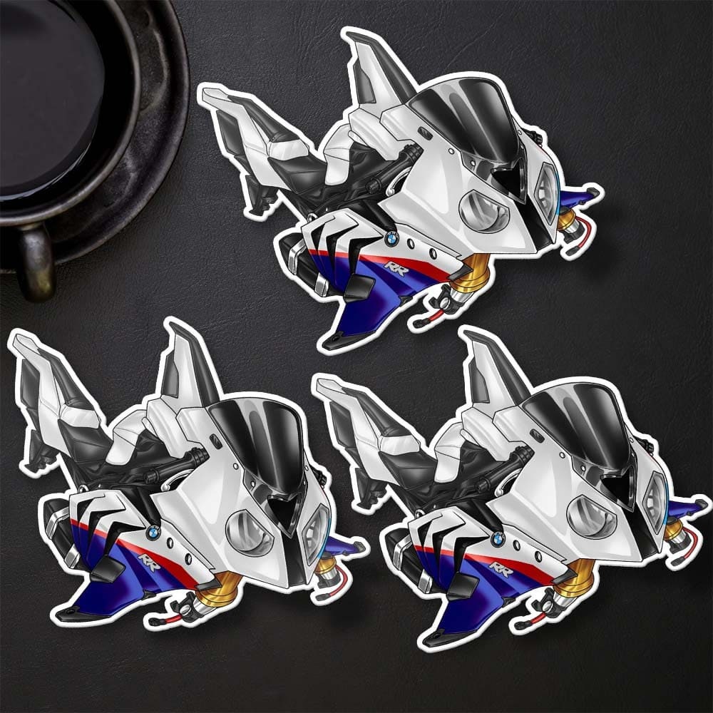 BMW S1000RR Stickers - Set of 3 Motorcycle Decals for Motorrad Riders