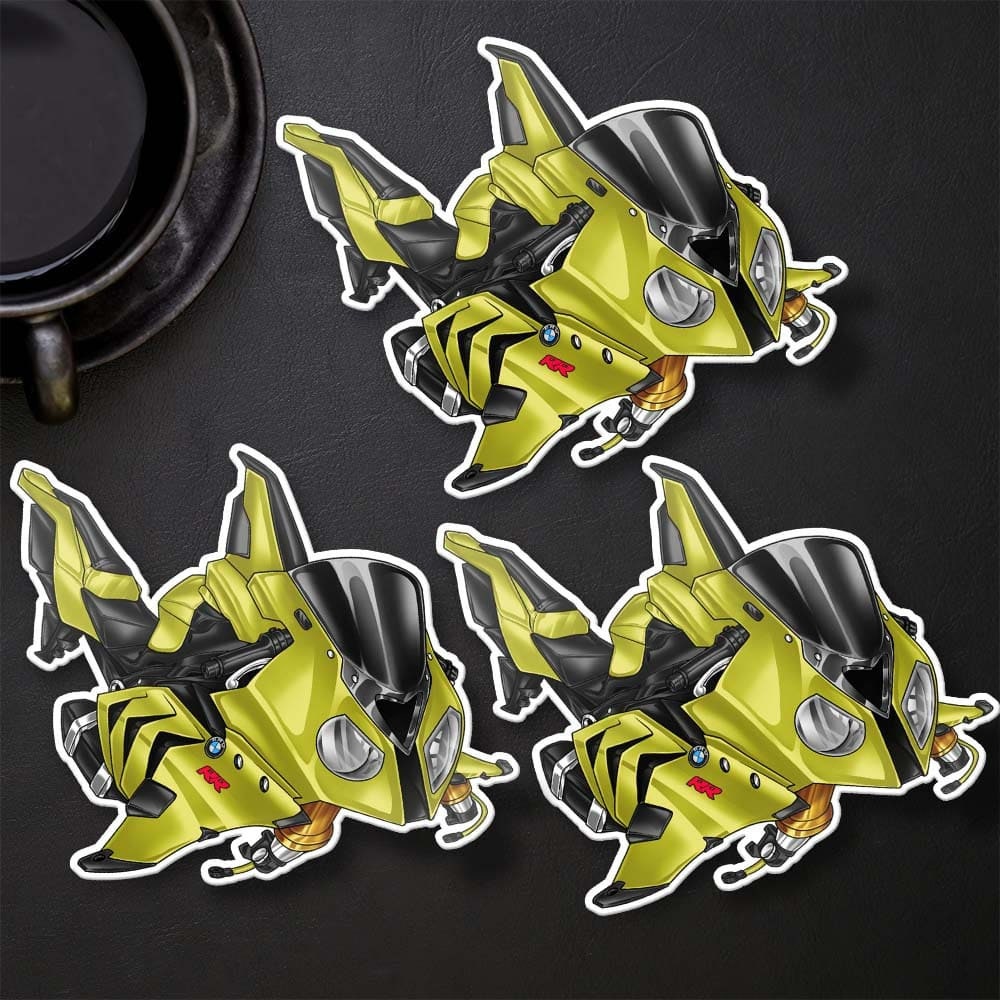 BMW S1000RR Stickers - Set of 3 Motorcycle Decals for Motorrad Riders