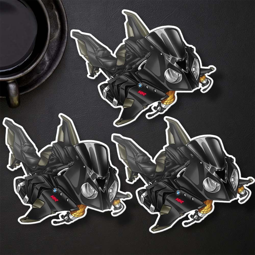 BMW S1000RR Stickers - Set of 3 Motorcycle Decals for Motorrad Riders
