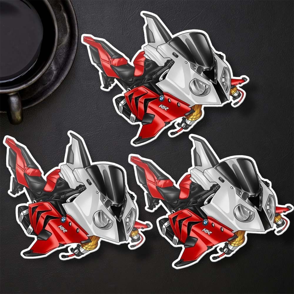 BMW S1000RR Stickers - Set of 3 Motorcycle Decals for Motorrad Riders