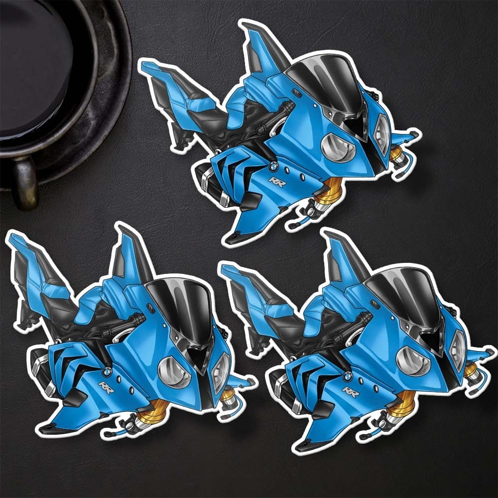 BMW S1000RR Stickers - Set of 3 Motorcycle Decals for Motorrad Riders