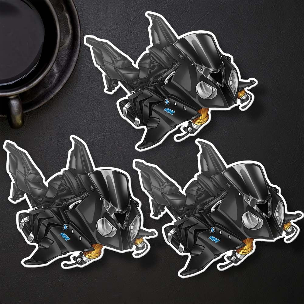 BMW S1000RR Stickers - Set of 3 Motorcycle Decals for Motorrad Riders