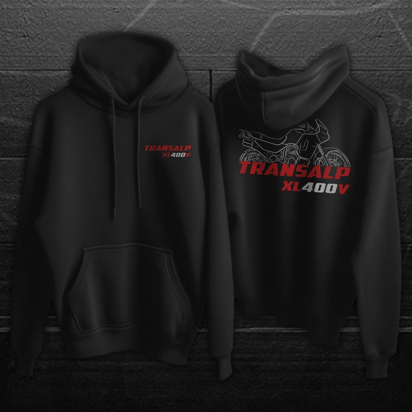 Honda XL400V Transalp Inspired Hoodie - Motorcycle Sweatshirt for Riders