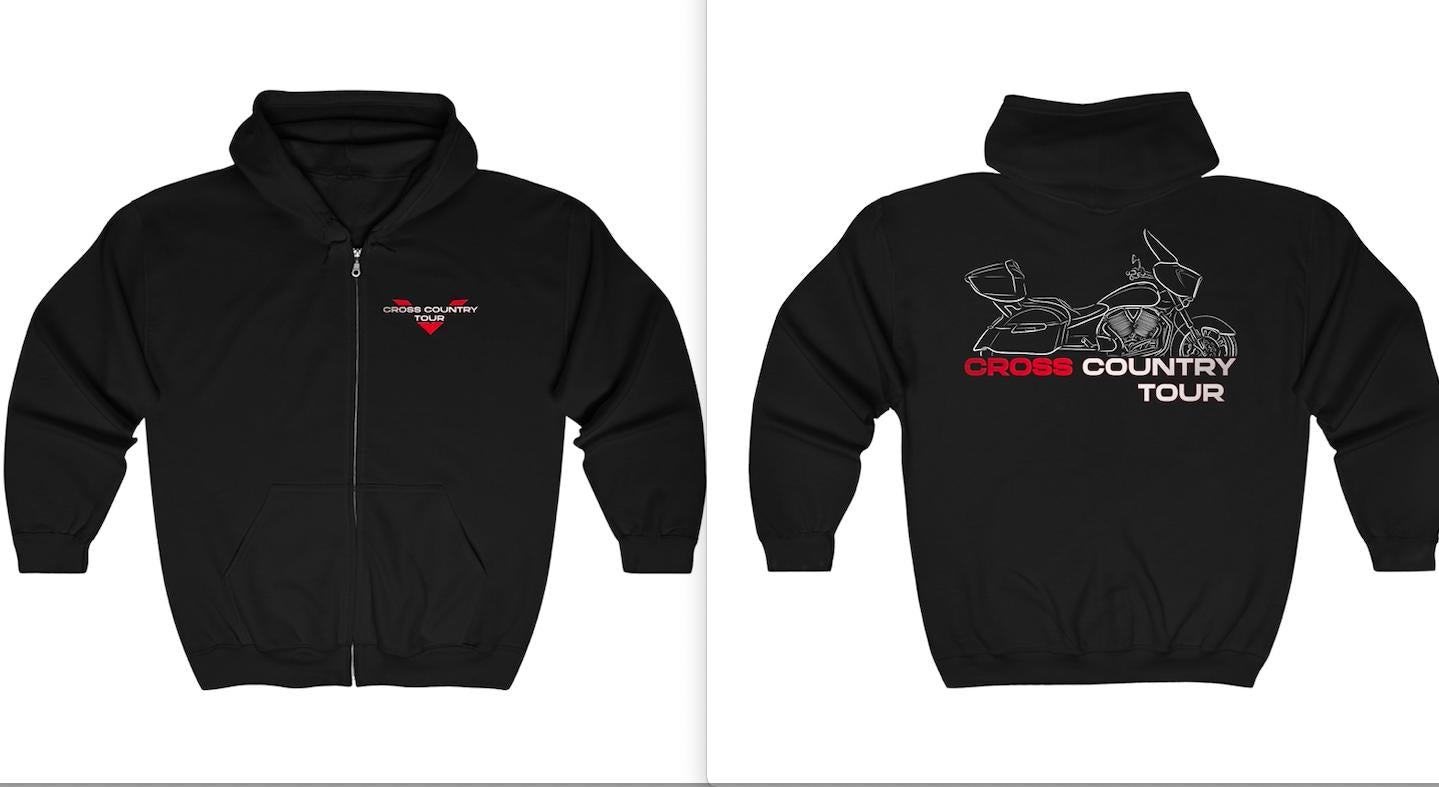 Victory Cross Country Tour Hoodie - Motorcycle Sweatshirt for Bikers