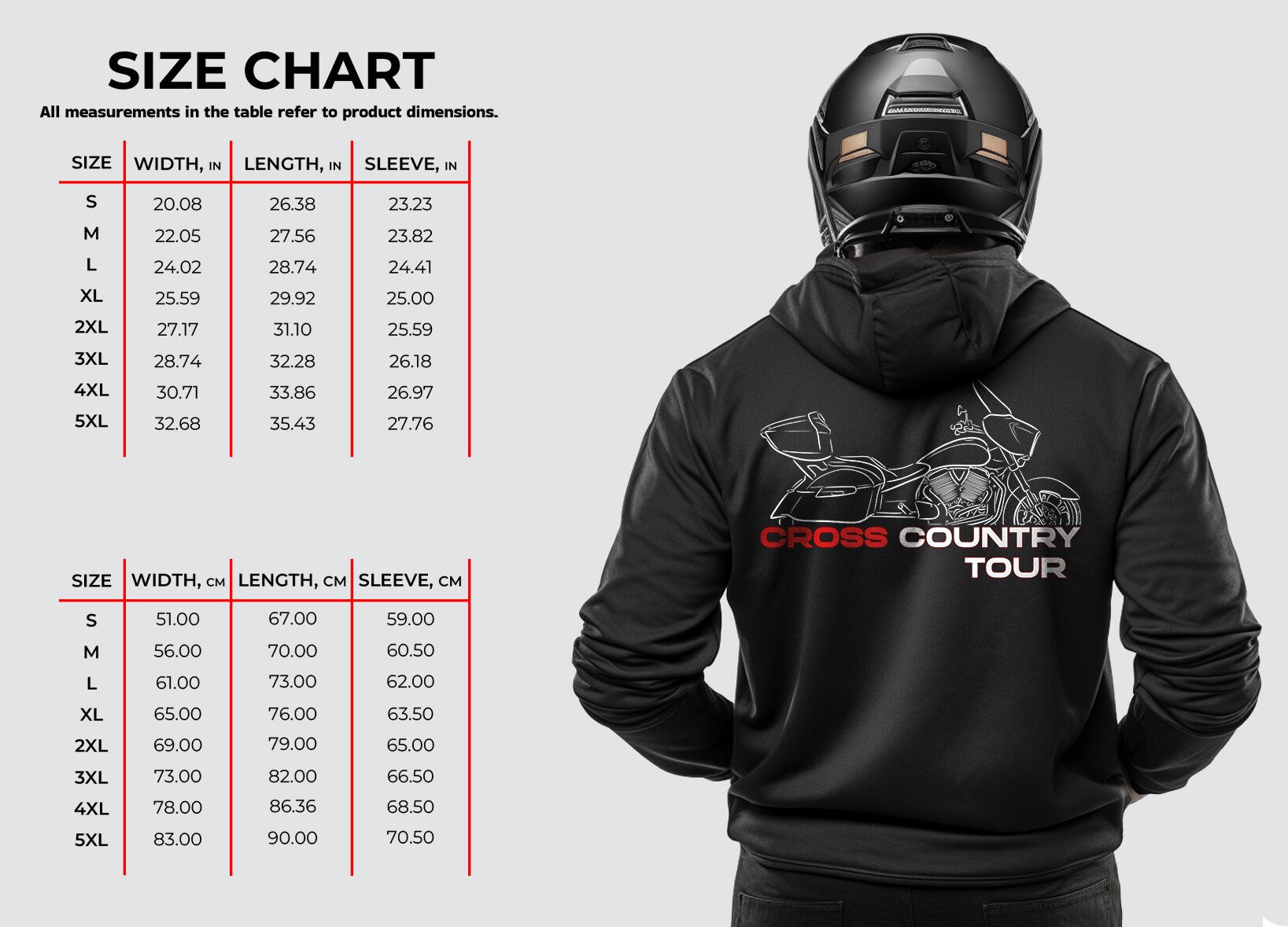 Victory Cross Country Tour Hoodie - Motorcycle Sweatshirt for Bikers