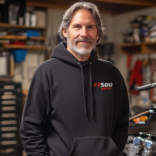 Honda FT500 Ascot Inspired Hoodie - Motorcycle Sweatshirt for Riders