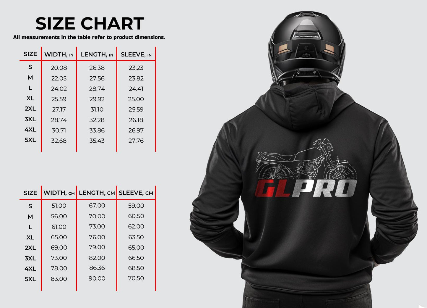 Honda GL PRO Inspired Hoodie - Motorcycle Sweatshirt for Riders