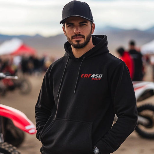 Honda CRF450 Rally Inspired Hoodie - Motorcycle Sweatshirt